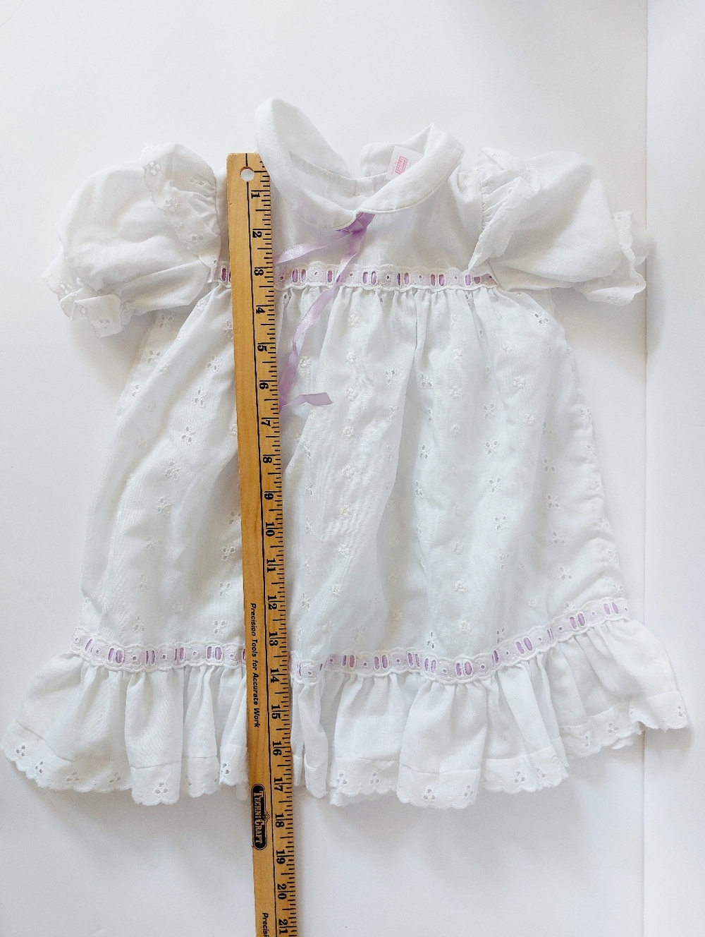 90s White Eyelet Lace Dress Cottagecore‎ 3T Sears Victorian Vintage Prairie - Picture 7 of 7